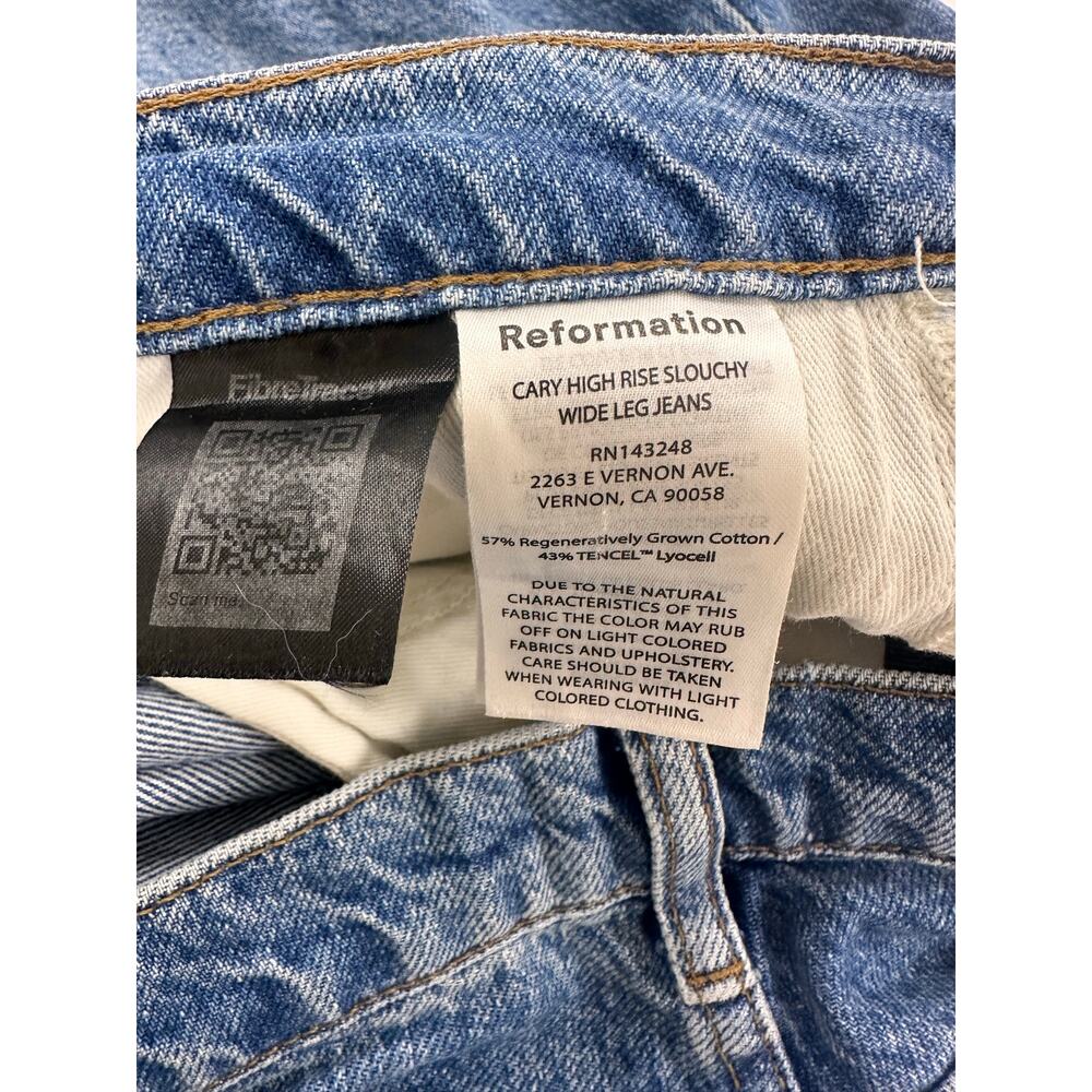 Reformation High Rise Wide Leg Slouchy Jean Size 32 - Picture 10 of 11